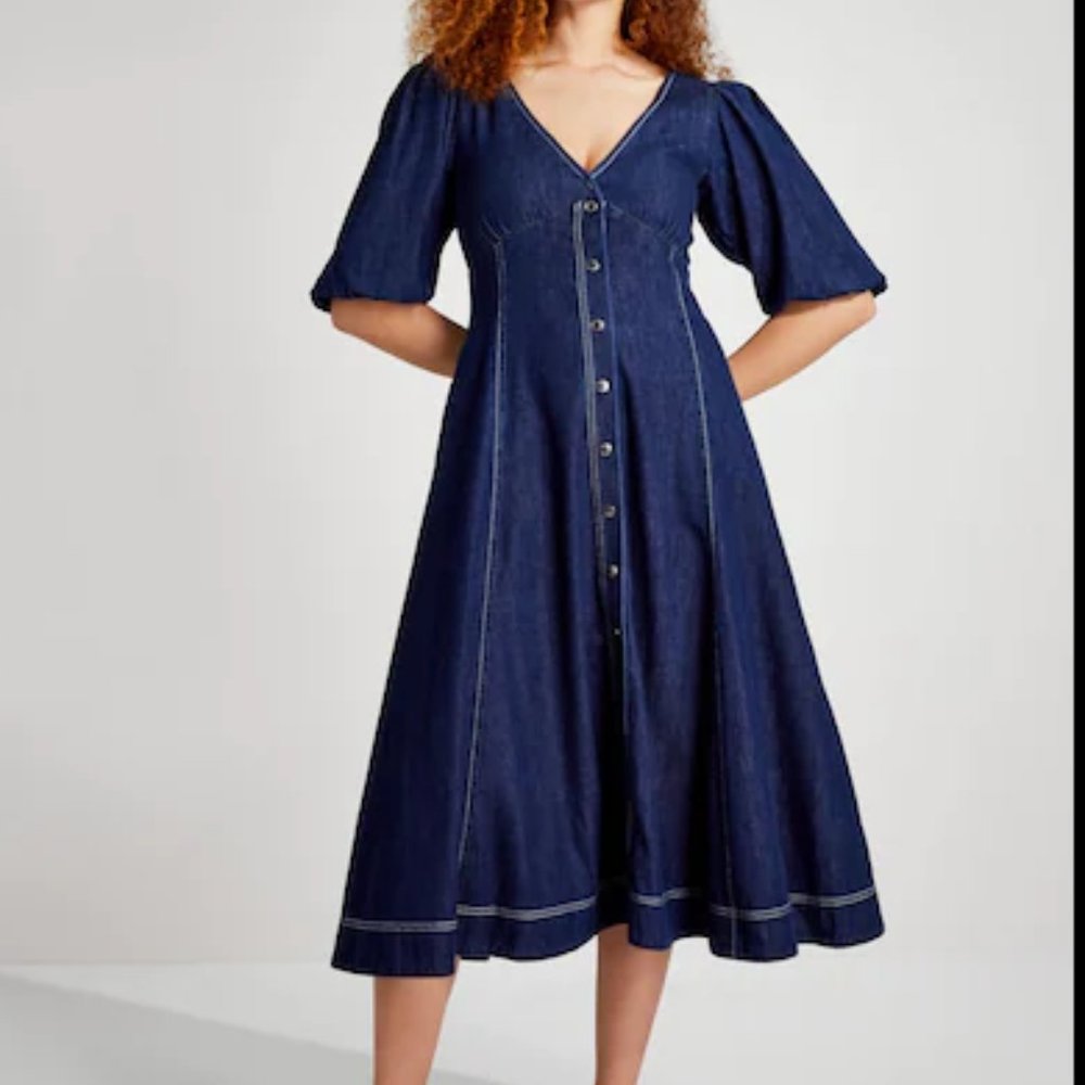 Kate Spade Denim Button-front Dress Size 12